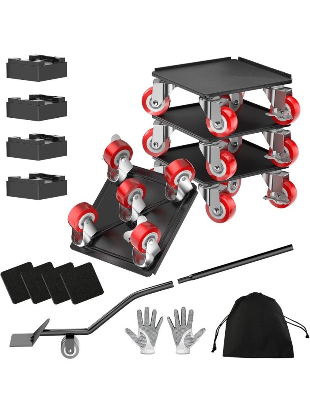 Heavy-Duty Furniture Dolly - 1000LBS Capacity, Rolling Movers with Wheels